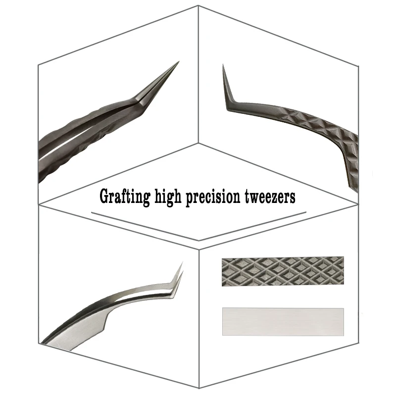 Individual And Volume Mink Lashes Extension-Mega Curved Tweezers for Isolation Applying Extention Titanium Tweezers