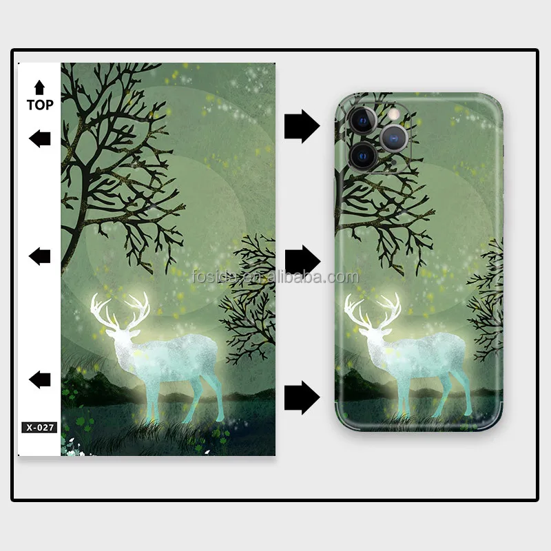 Printed PVC Phone Python Skin Sticker Machine Warp Film Mobile Back 3d Stickers Wholesale