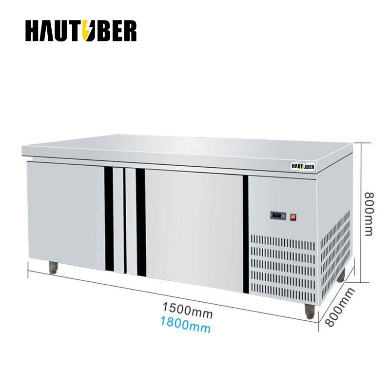 Commercial Kitchen Stainless Steel Work Refrigerator Table Under Counter Fridge and Workbench Refrigerated