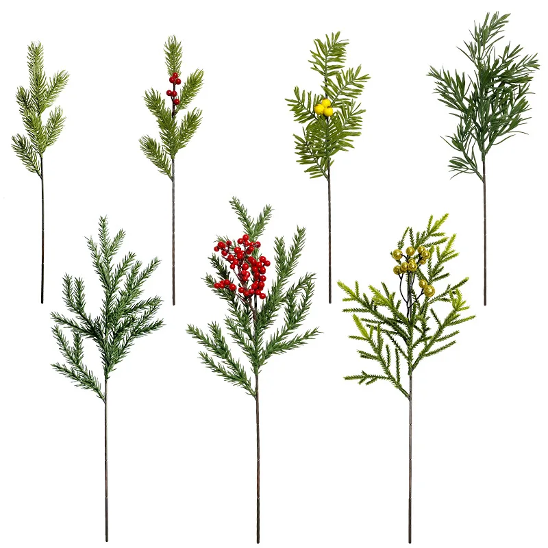 Christmas Pine Branch Artificial Christmas Green Branches Embellishing Home Garden Decoration Evergreen Pine Tree Branches