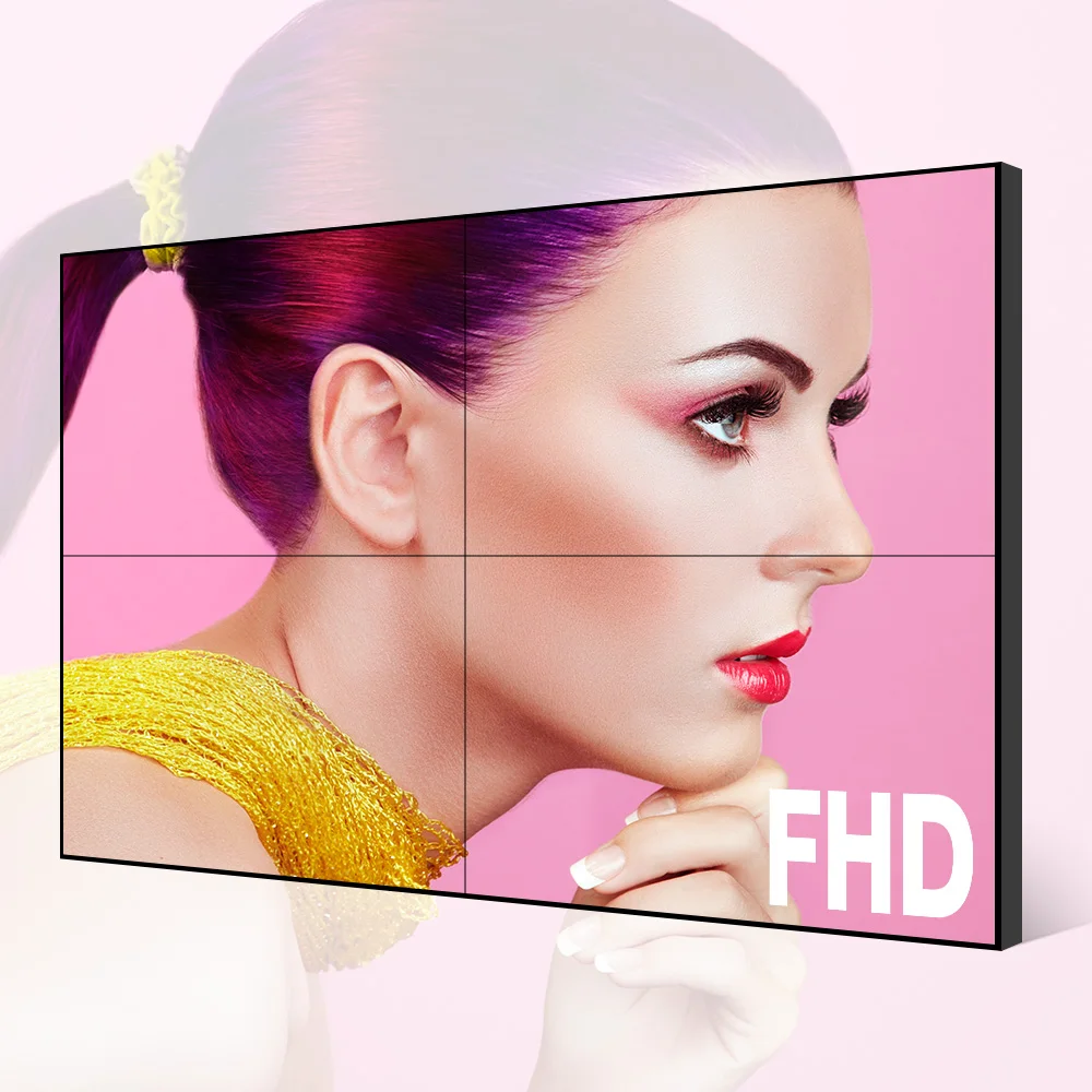 3x3 46 55 inch ultra narrow 1.8mm bezel 4k HD advertising lcd video wall indoor