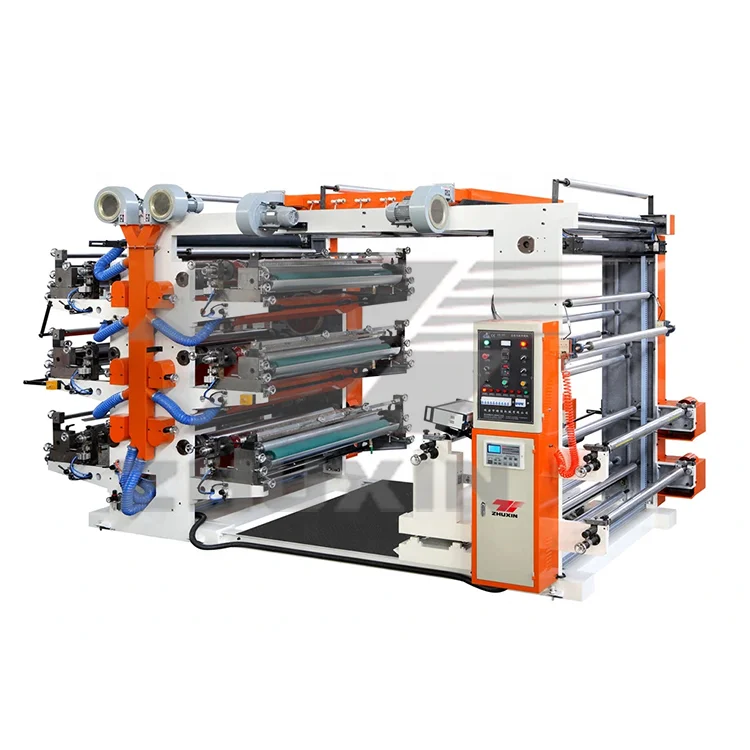 Second Hand 6 Colour Ci Flexographic Printing Printer Bopp Pe Plastic Film Paper Flexo Printing Press Machine Price