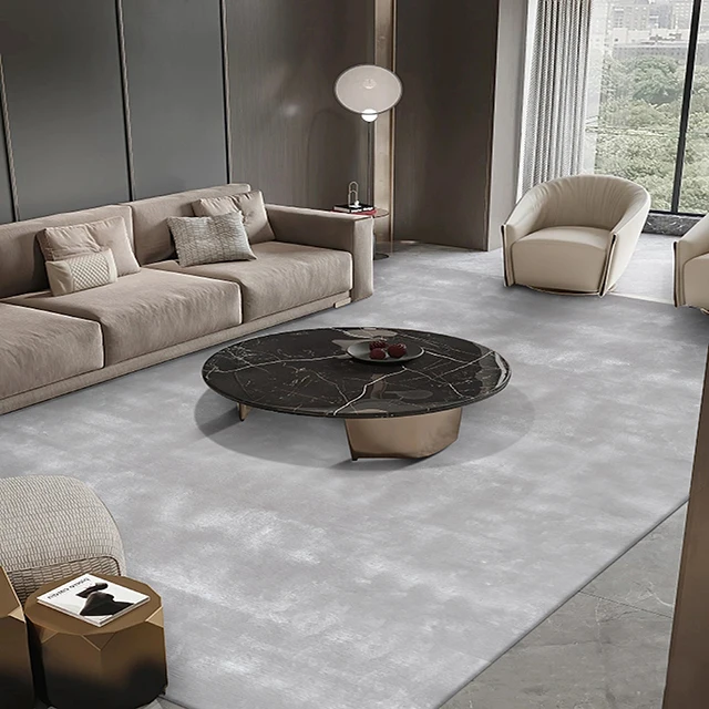 Handmade Modern Minimalist Tufted Carpet Wool Washable Custom Size Home Living Room Bedroom Bathroom Door Ice Spun Silk Style