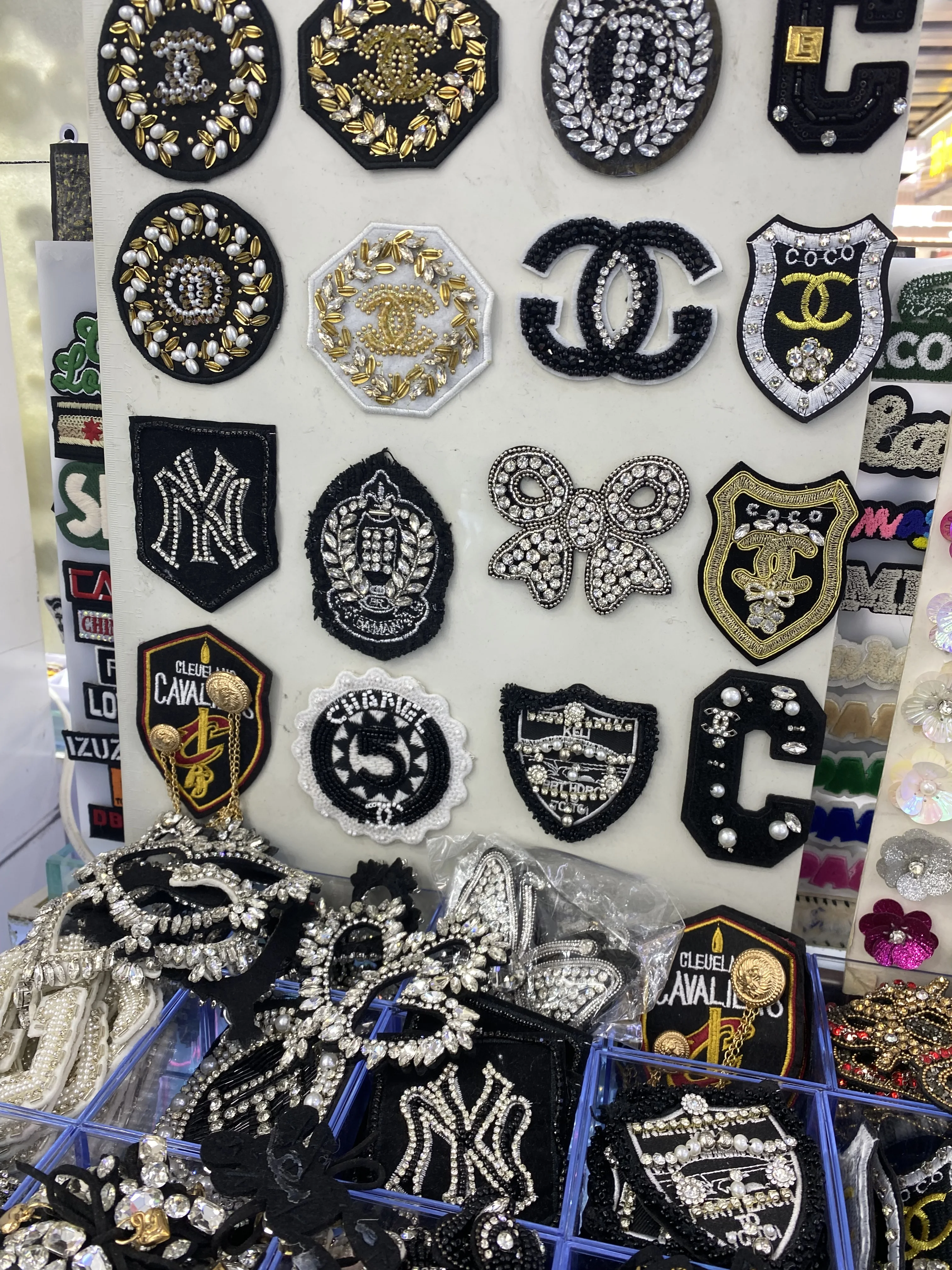 Handmade Badges and Appliques from Famous Brands Stock Logo Patches for Custom Designs