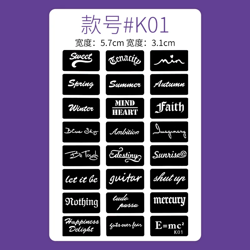 Tattoo Supplies Waterproof Body Art Paints Design for Women Men Temporary Tattoo Stencil for Tattoo Juice Ink Template Sticker