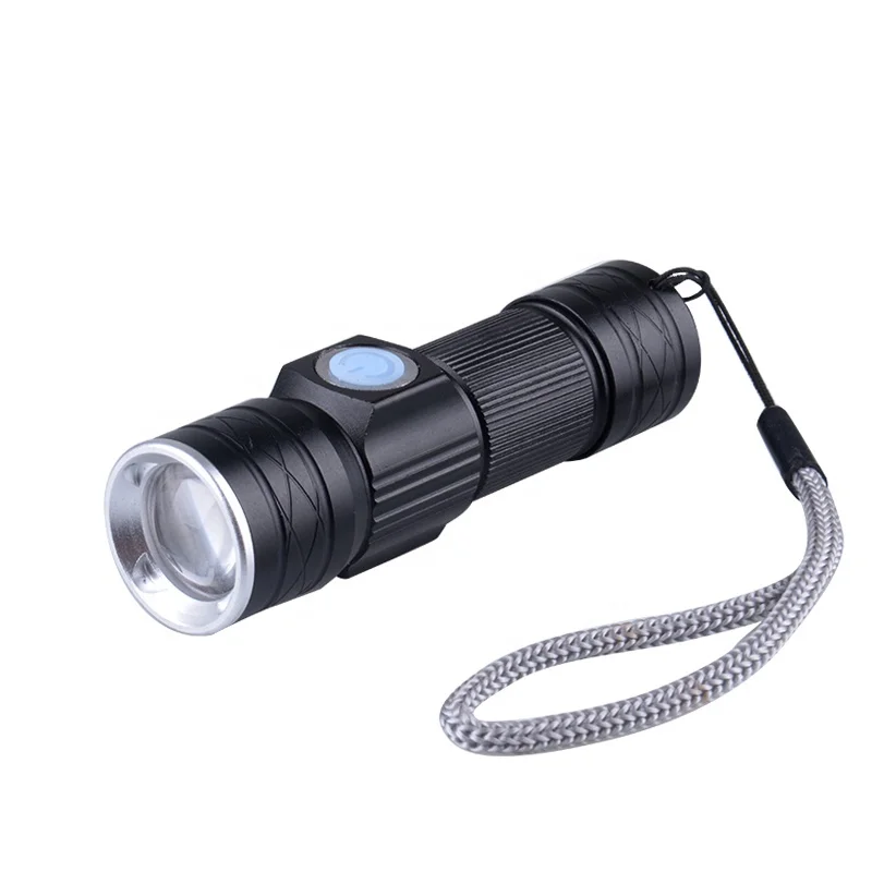 
500mah 16320 Zoom Portable Mini Flash Light USB Magnetic Rechargeable Flashlight 