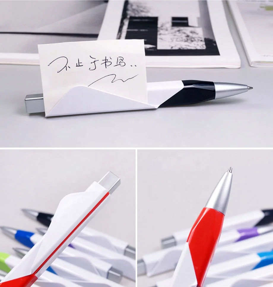 free samples wholesale advertisement  printed logo  folded  big clip shaped pens