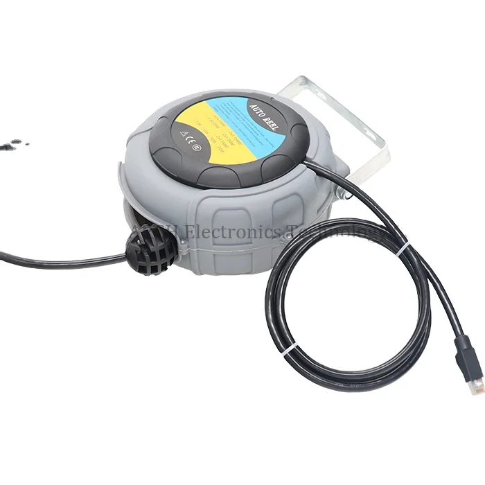 retractable cat5e cable reel automatic ethernet cable reel cat 5 for hdmi retractable reel cable