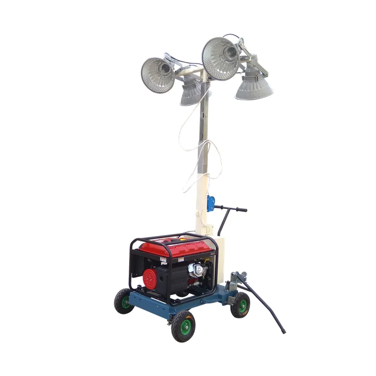 Cheap Price 400w-1000w Portable Mobile Light Tower diesel Floodlight Lighting Tower with Generator