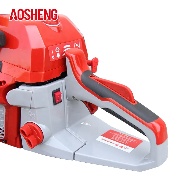 AOSHENG chainsaw blue 45cc petrol garden low noise chainsaw made in china