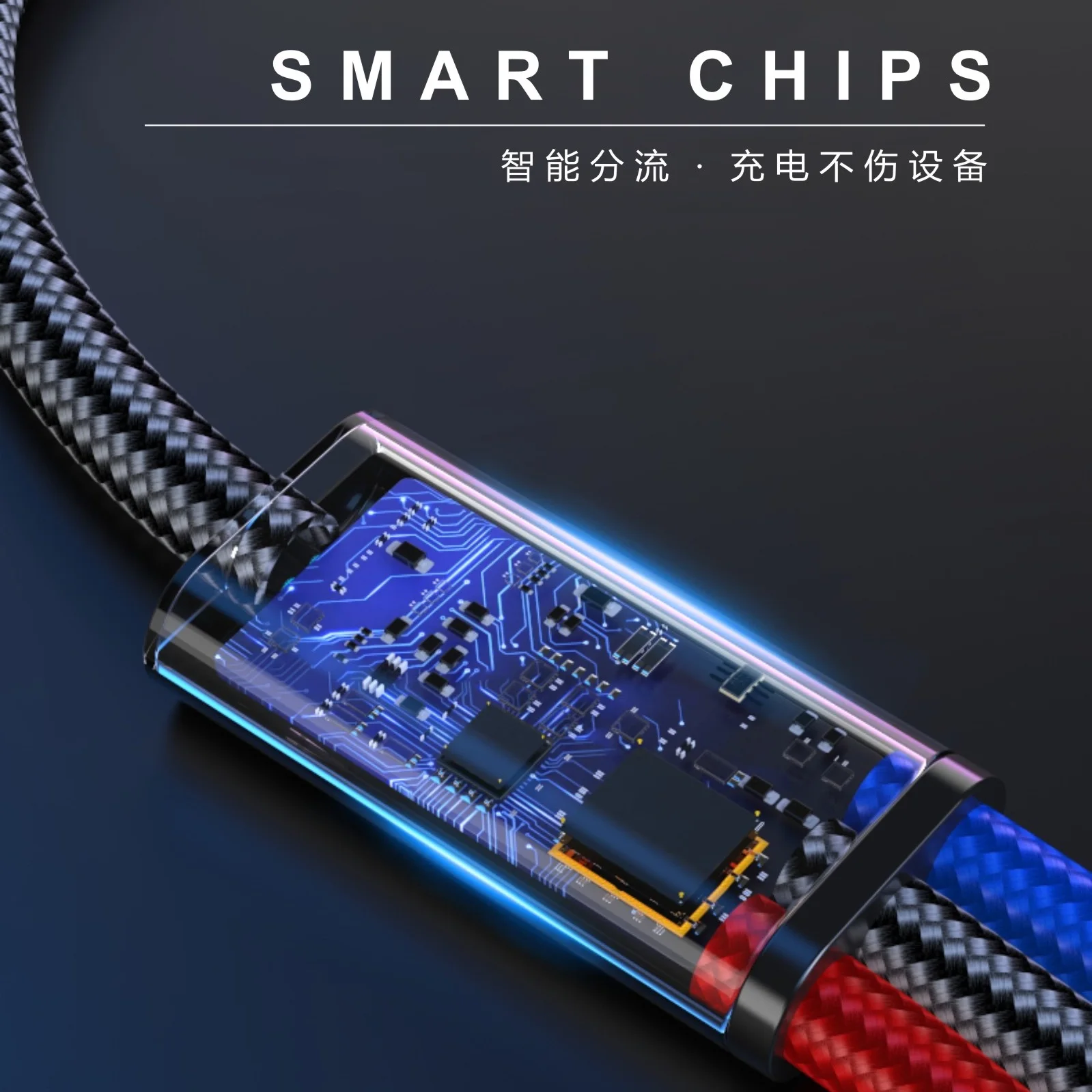  Konfulon высококачественные многофункциональные USB-кабели со светодиодной подсветкой 3 в 1 быстрая зарядка нейлоновый Плетеный