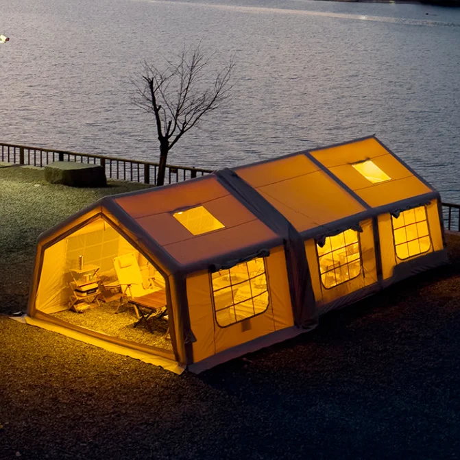 4 Season Huge Inflatable Camping 2 Bedrooms Night Tent For Sale