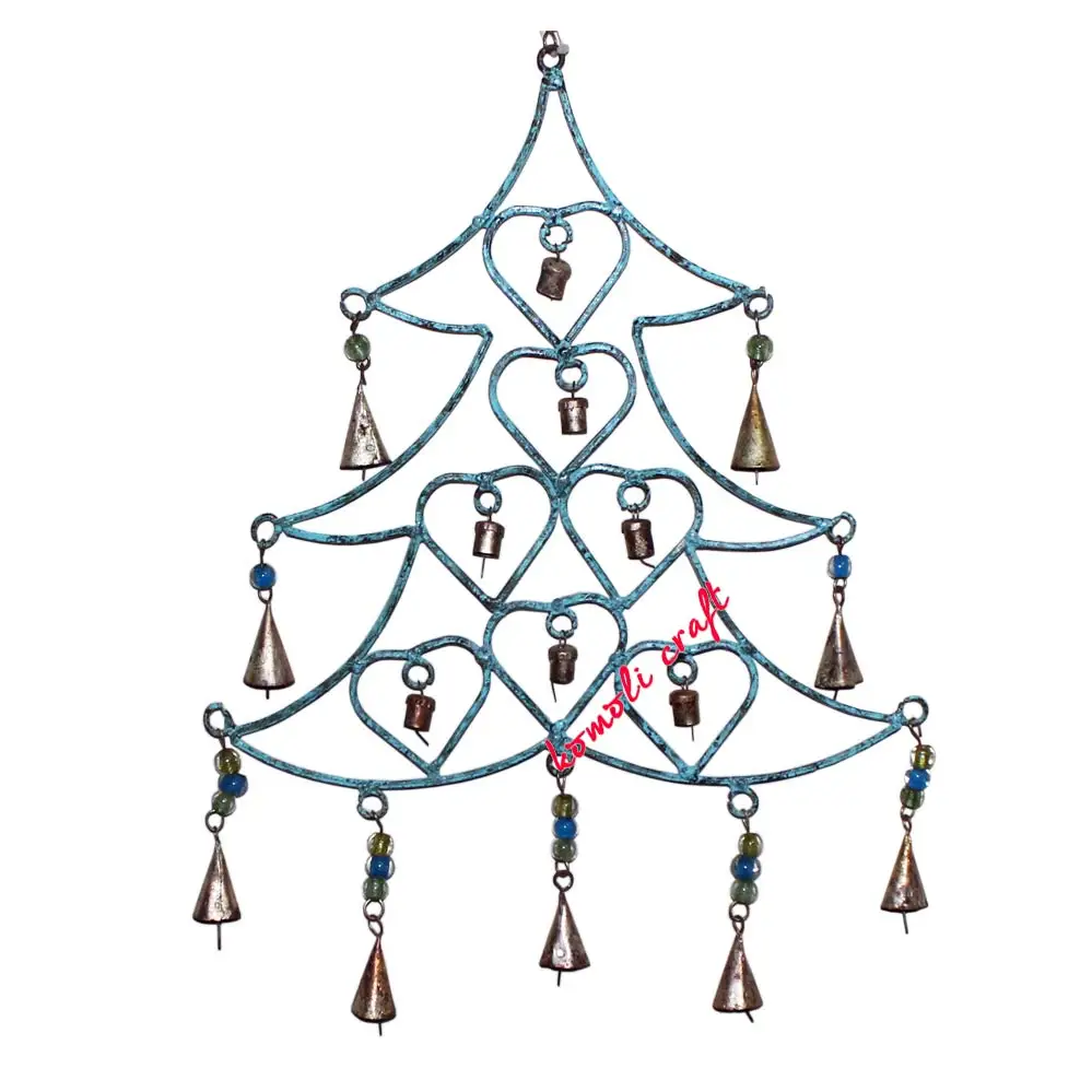 
Christmas tree shape wrought iron craft ornaments Indian wind chime wholesale 