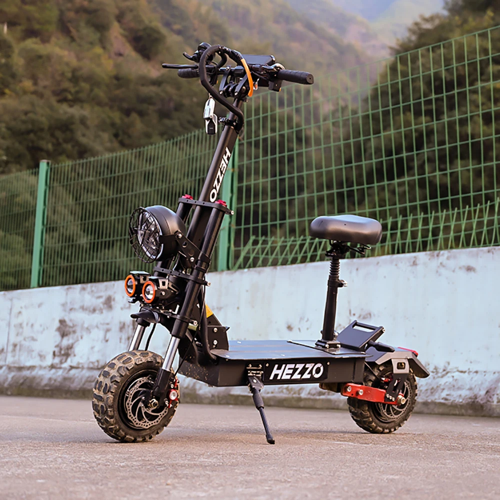 Складной электрический скутер с сиденьем, 60 В, 11 дюймов, 5600 Вт