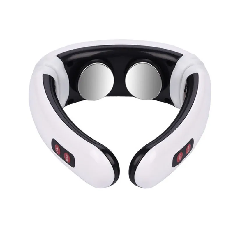 Mini u shape pulse heating new remote smart neck shoulder ems muscle massager trainer