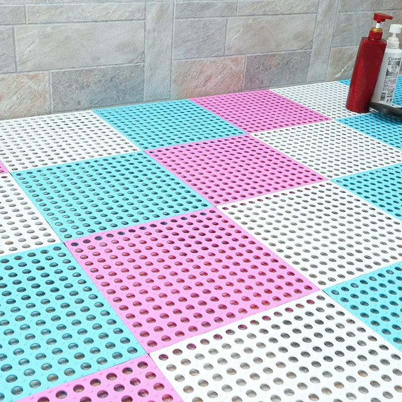 Bathroom DIY Anti Slip Mat Bath Tpe Massage Foot Scrub Bath Mat