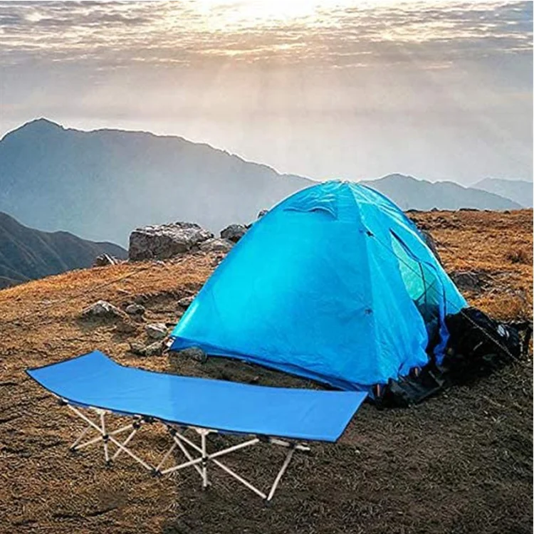 Factory wholesale Folding Camping  Outdoor Beach  Reclining Folding bed for man and woman
