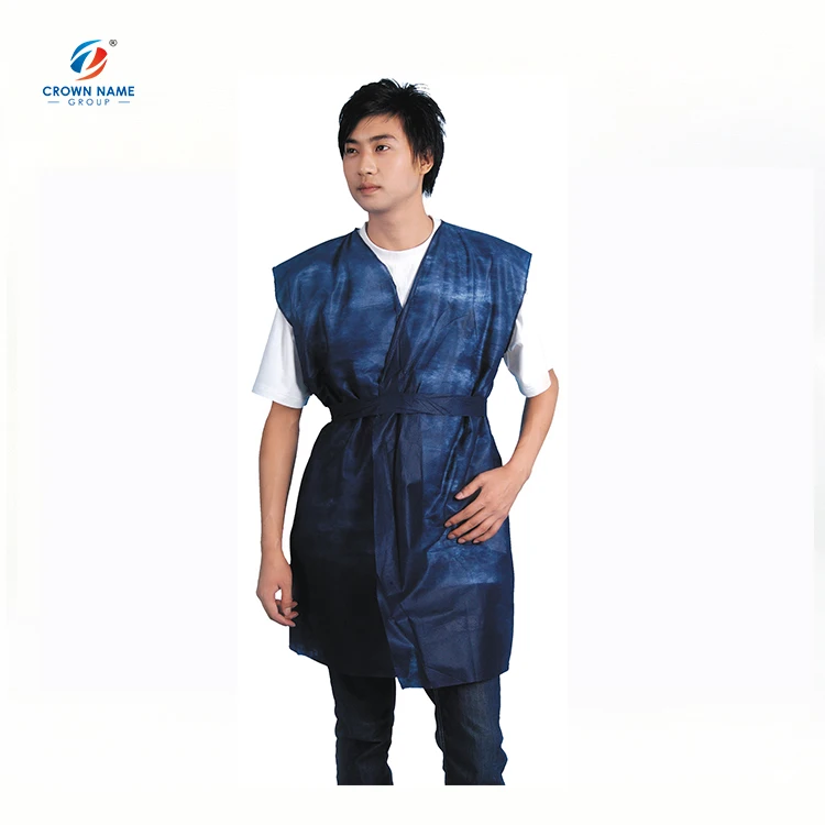 Medical surgical sterile short sleeve hospital clothing PP hospital gown for patient