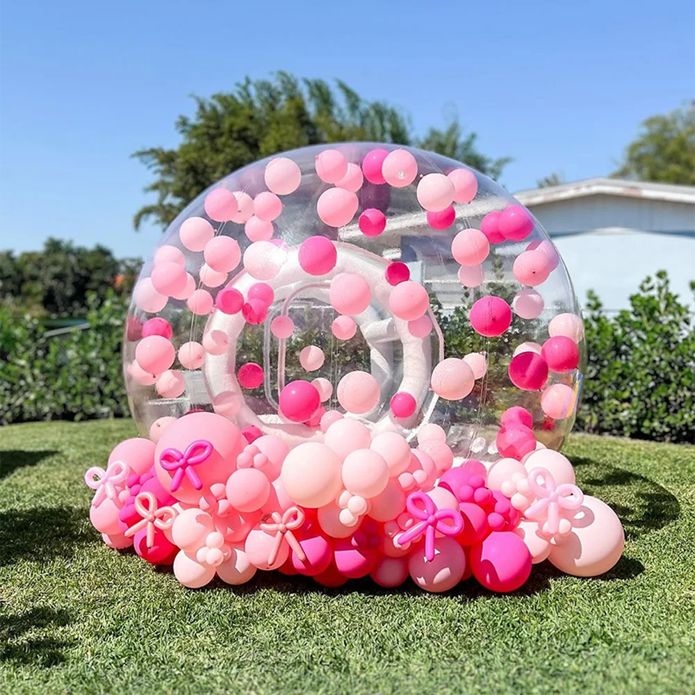 custom Kids Party Balloons House Giant Clear Inflatable Crystal Igloo Dome Tent Transparent Inflatable Bubble Balloons House