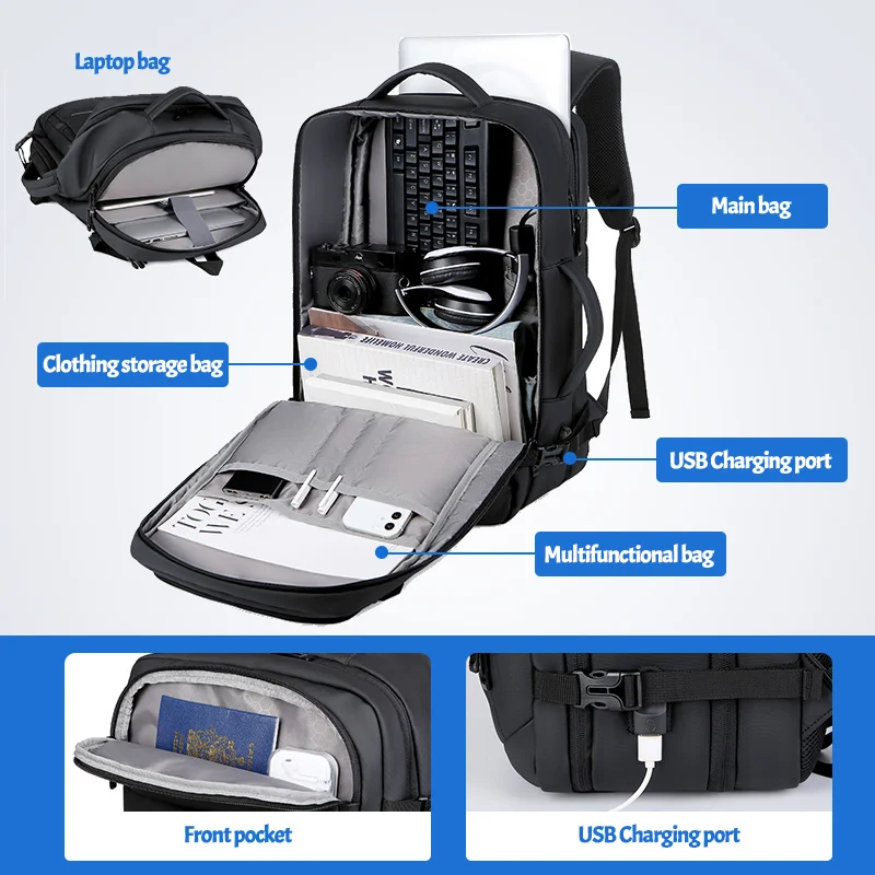 New Arrival Large Luxury College Smart Customize logo Pattern Waterproof Women Usb College Gaming Laptop Back Pack Bag Backpack