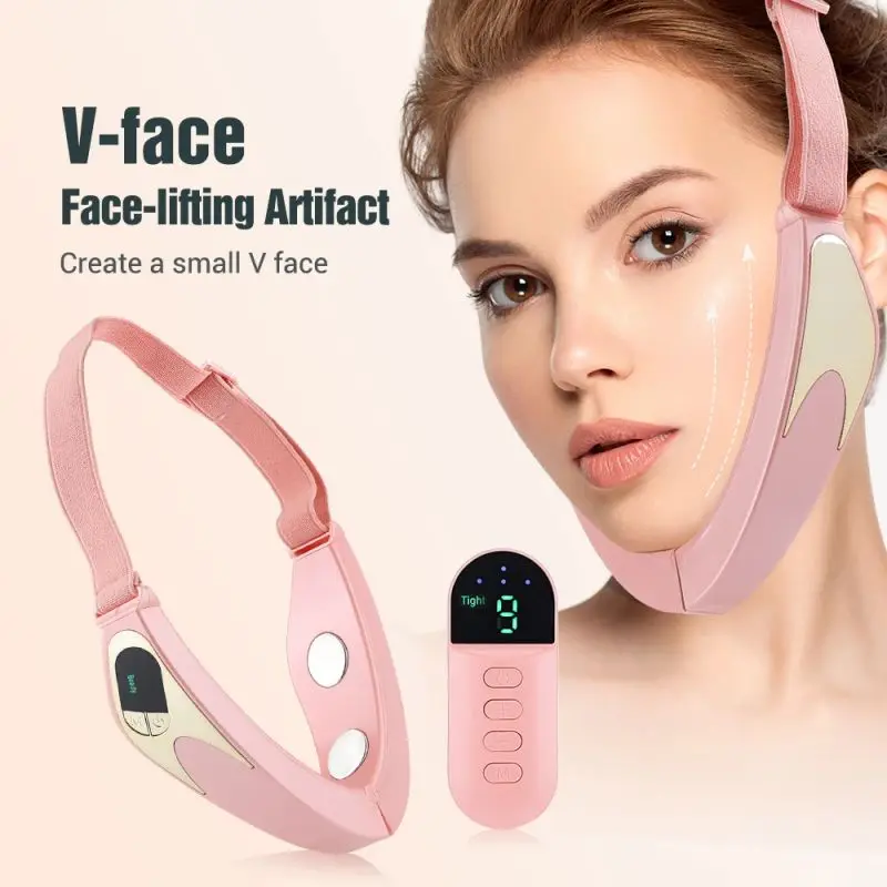 Cross-Border New Intelligent Remote Control Household EMS Electric Face Slimming Machine Hot Compress Vibration Lift Slimming De