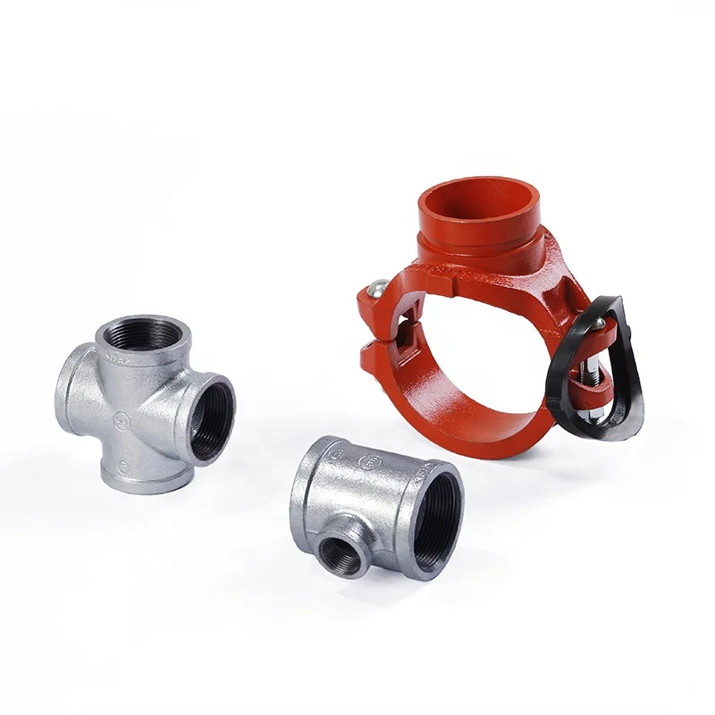 Grooved Flexible Pipe Fitting And Coupling With Bolt  Grooved Mechanical  Tee Threaded
