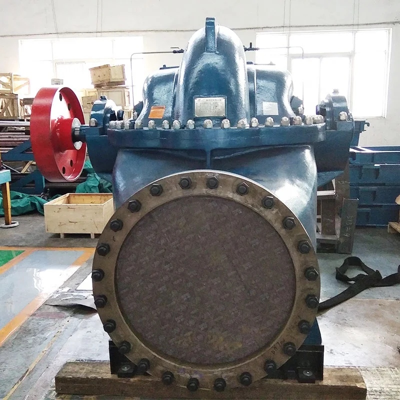 The split pump is also called the single-pole double-suction centrifugal pump. The product has a large flow and a high speed