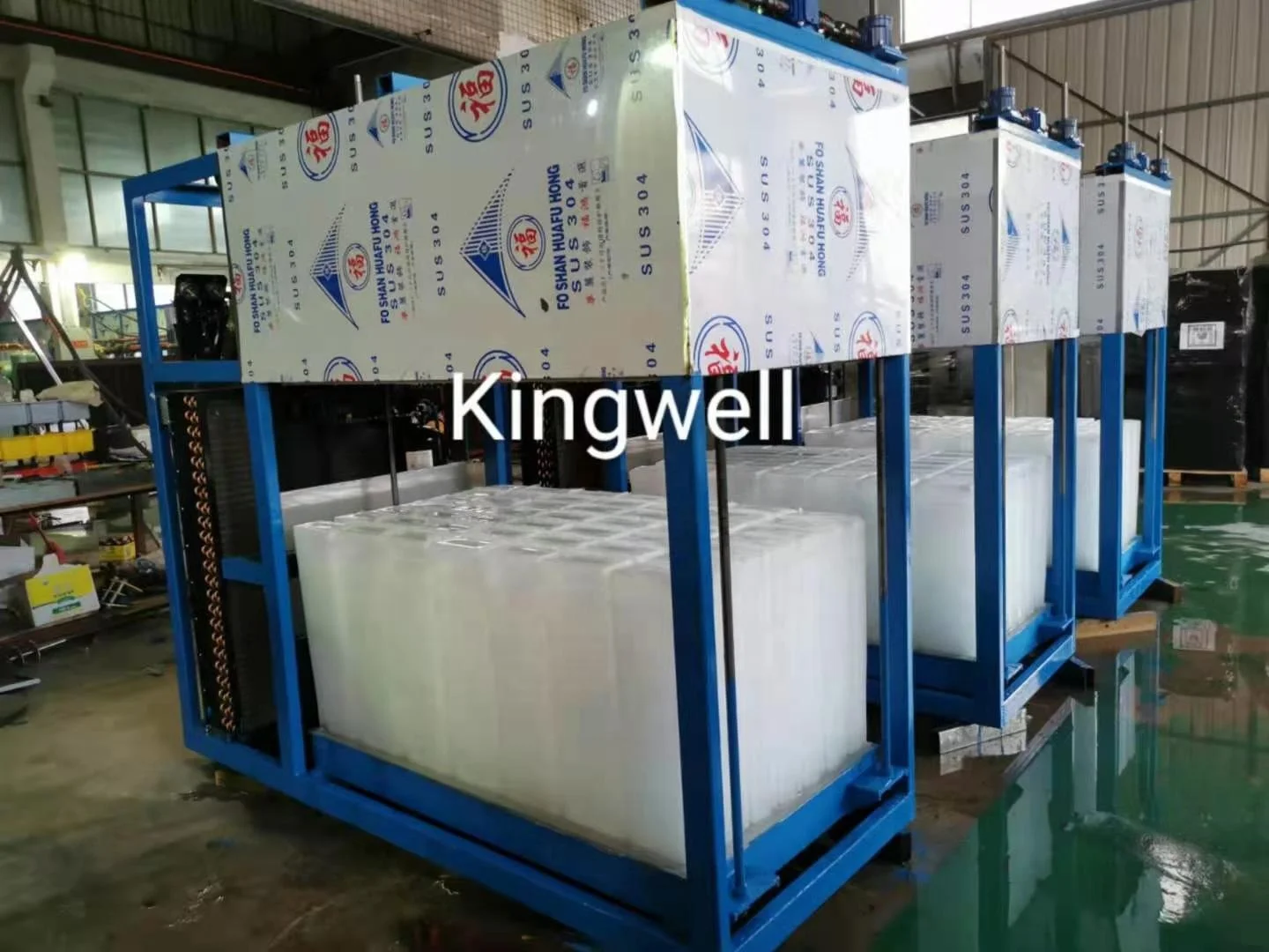 Kingwell Commercial Ice Block Making Machine 2 ton with Automatic Ice Harvest System