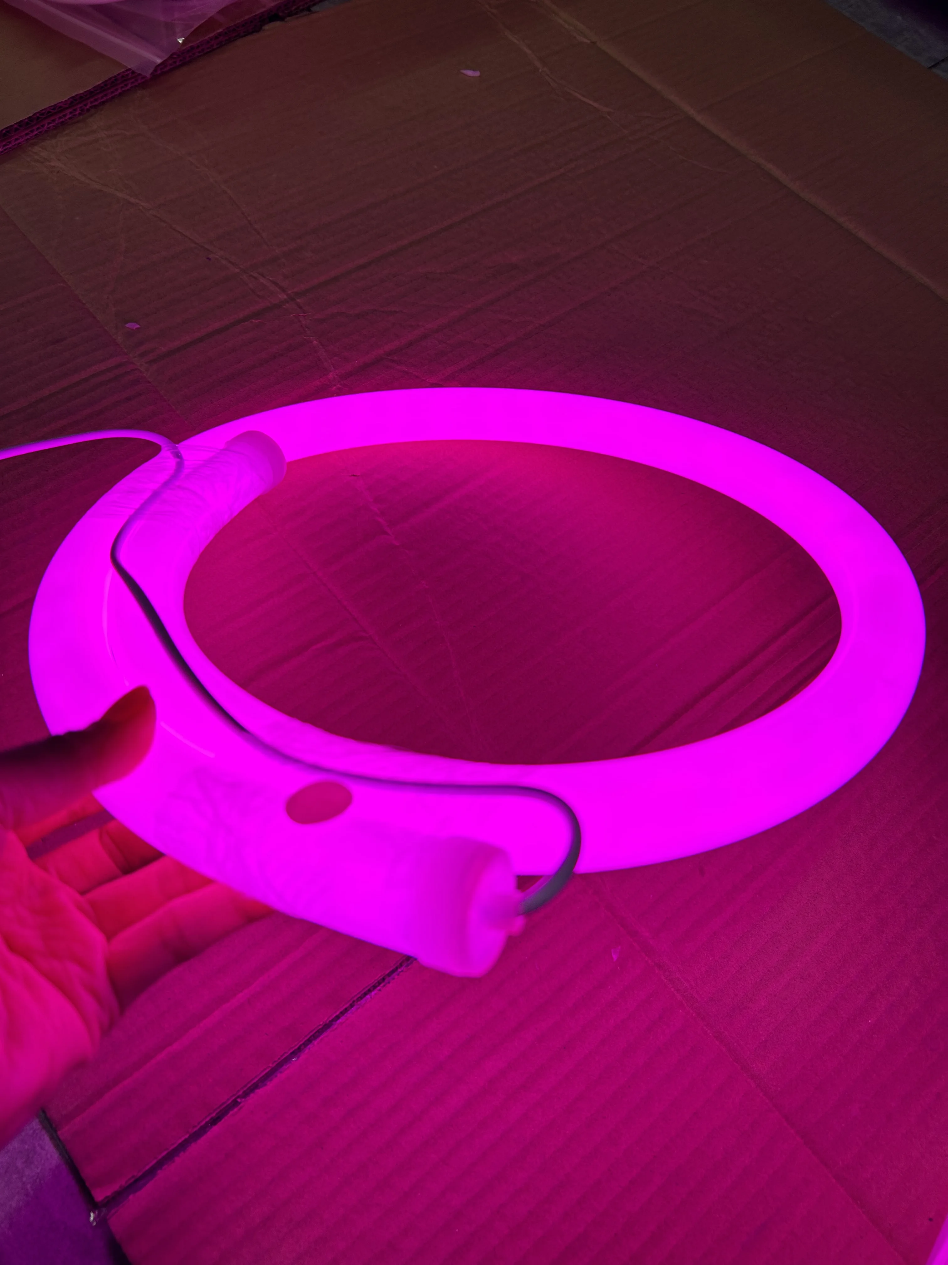 360 градусов силиконовая светодиодная неоновая 24 вольт мягкая трубка rgb Неоновая Гибкая лента освещения