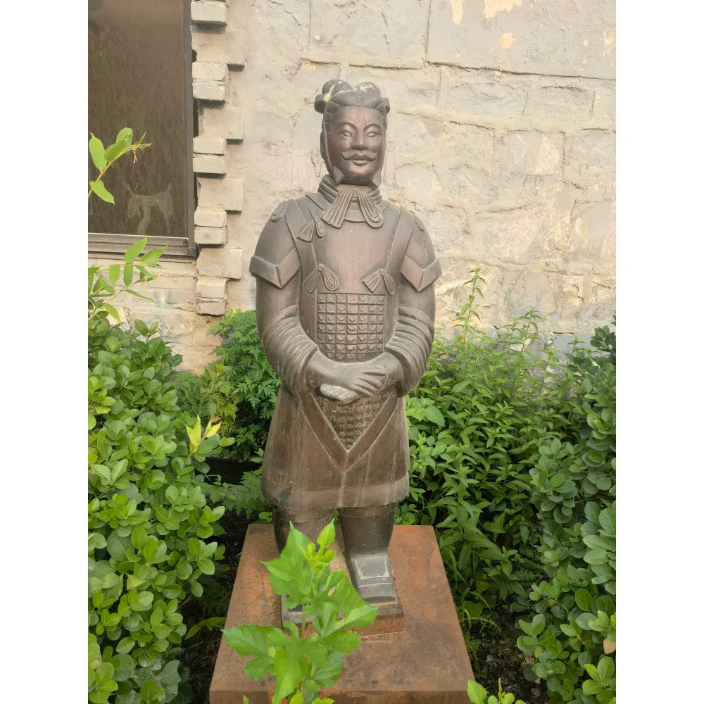 Индивидуальный дизайн, китайская садовая скульптура воина, античная статуя терракотовых воинов в натуральную величину для продажи