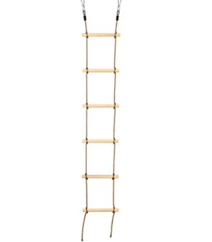 Jiayi Climbing Rope Ladder Tree Swing Single Headed 6-Step Wood Ladder for Kids