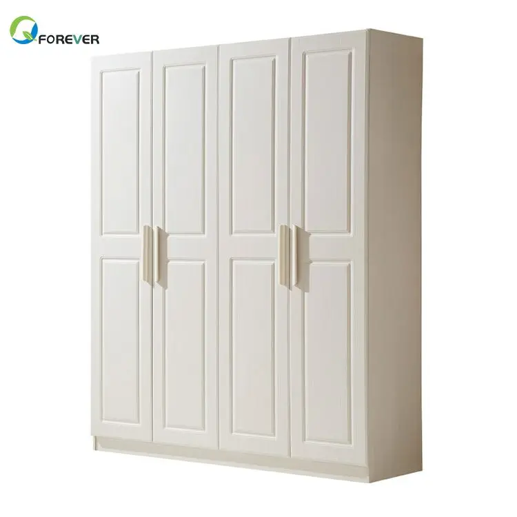 Красивый простой дизайн белый цвет деревянный гардероб элегантный с большим пространством