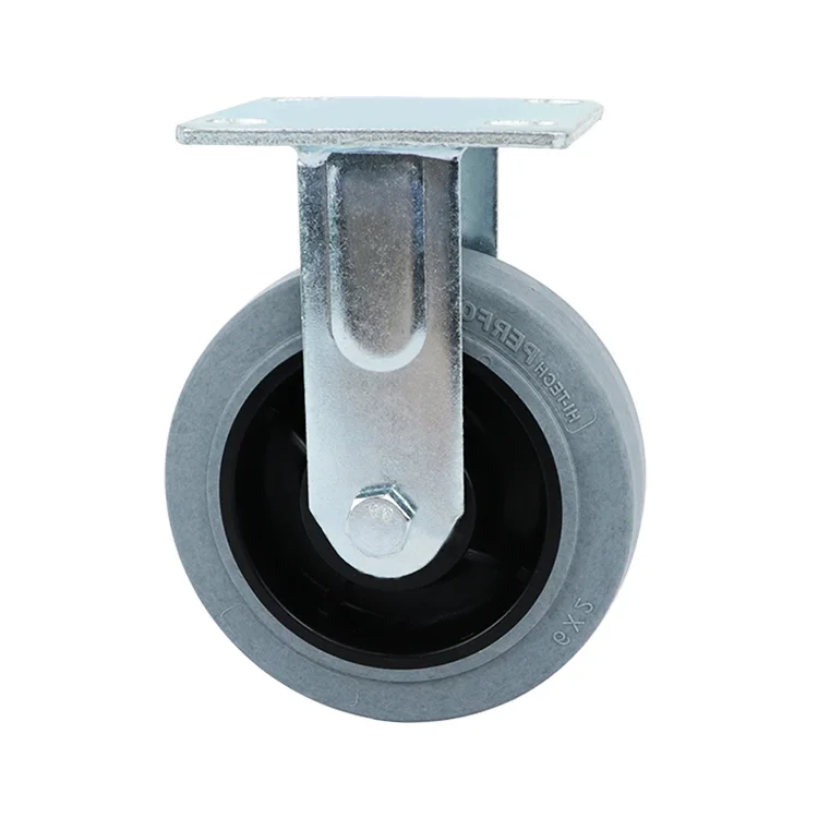 3/4/5/6/8 inch Gray tpr anti static Thermoplastic Rubber caster wheels