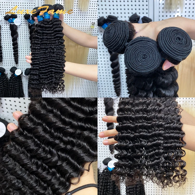 
Wholesale Raw Sea Remy Single Donor Hair,Mink Raw Indian Virgin Hair,Deep Wave Bundle Vendor With Human Hair 