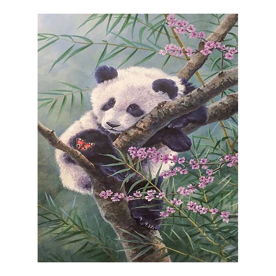 
Cartoon Animal Panda Dog Diamond Painting Kits for Kids Children Bedroom Decor 5D Embroidery Cross Stitch Wall Hanging Picture 