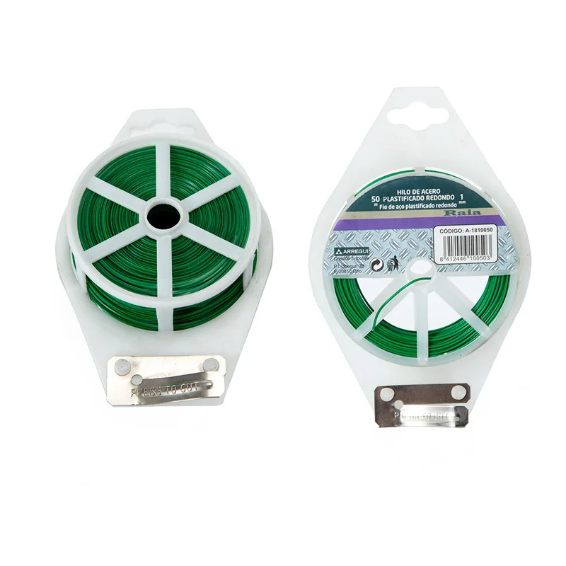 50M Garden Plant Twist Tie - Sturdy Green Coated Wire With Reel