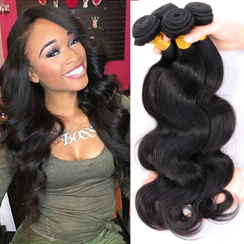 Cheap factory price wholesale price double drawn hair bundles body wave bundles with closure to match Malaysian human hair