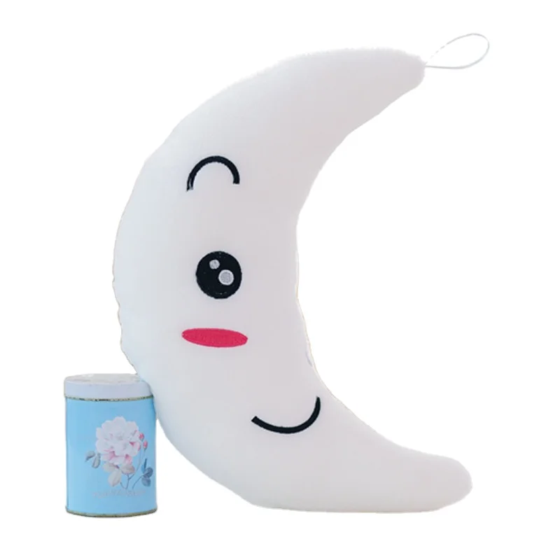 QY Creative Luminous Throw Pillow Oft Plush Glowing Colorful Stars Moon Led Light Toys Gift For Children Girls