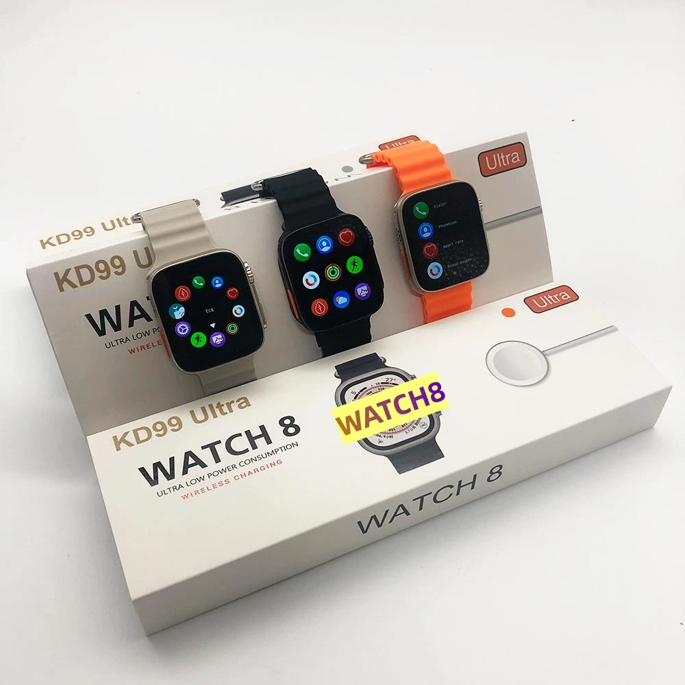 2023 hot sale 1.99 inch Big screen watch 8 KD99 ultra smart watch hombre sport series KD99 ultra smartwatch 8 series8 watch8