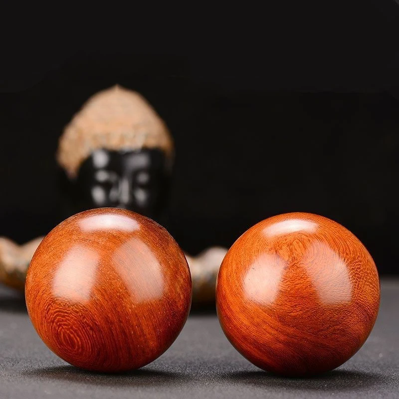 Real Wood Handball Rosewood Massage Ball Wooden Fitness Hand Heart Health Old People Play Stimulating Acupuncture