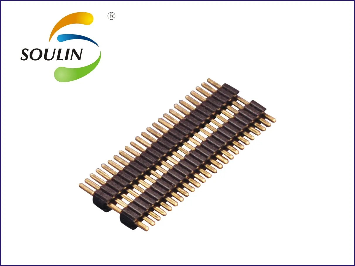 Позолоченный штыревой разъем 2,0 мм, двухрядный прямоугольный штыревой разъем для Ardunio