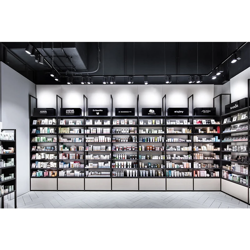 LUX Customized Whole Shop Modern Showroom Shelf Cabinet Furniture Store Retail Pharmacy Shop Interior Design