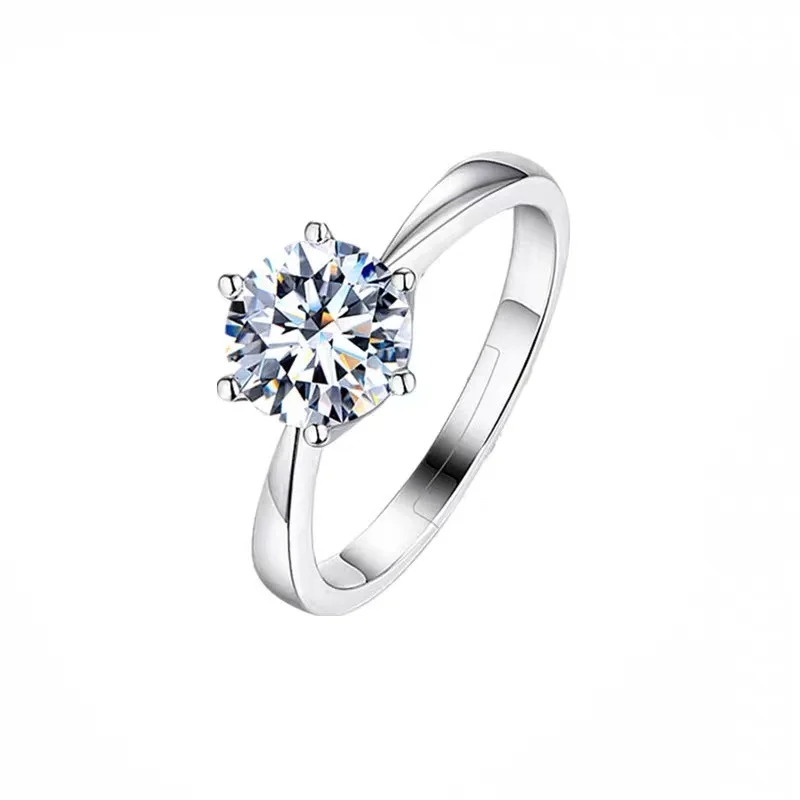 Fashion Adjustable Couple Ring With Luxurious Zircon Plated Platinum Ring For Valentines Day Gift Wedding Ring