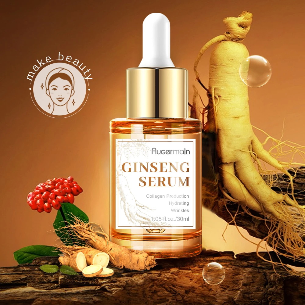 Private Label Korean Vegan Face Beauty Skin Care Anti Ages Ginseng Serum Antiwrinkle Facial Serum Moisturizing Serum for Face