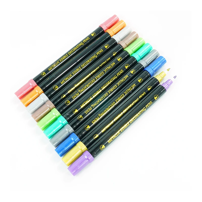 Food Grade Edible Metallic Marker Pens For Cake Drawing Decoration