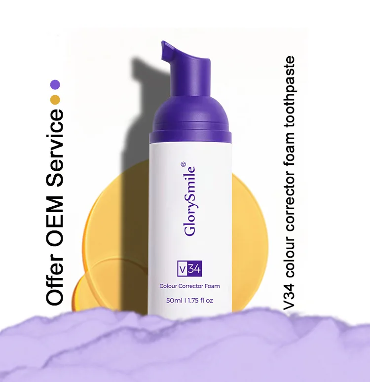 Wholesale Newly V34 Tooth whitening Private Label Mouth Toothpaste Foam