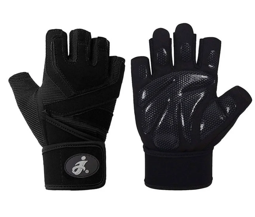 Новое поступление, Нескользящие и тренировочные Перчатки для фитнеса на половину пальца и запястья для гантелей, тяжелой атлетики