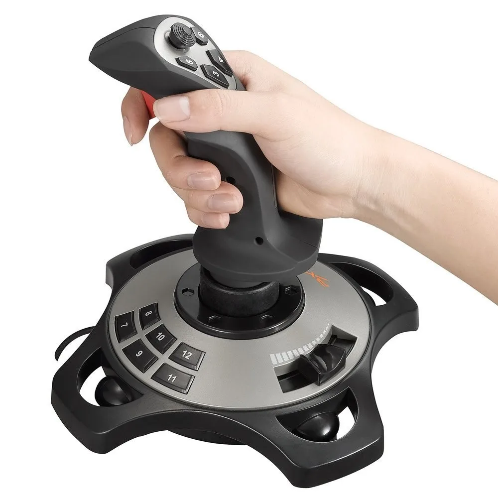 Usb PC Arcade Joystick PXN-2113  Pilot  Arcade  12 Programmable Buttons Vibration for PC for Pilot Training Teaching School
