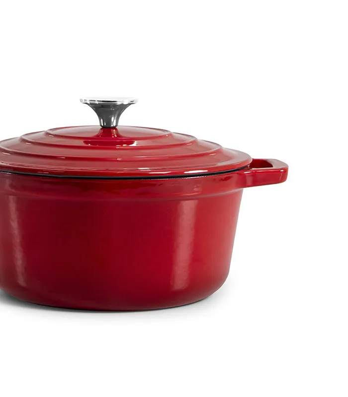 Bright Houseware Best Cookware Red 20/24cm Round Casserole Cast Iron Dutch Oven Pot Cookware Enamel Cast Iron Cooking Pot