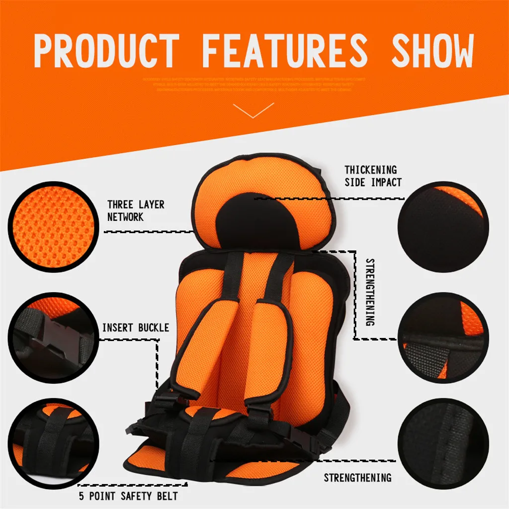 Adjustable Baby Car Seat Safe Toddler Booster Seat Child Car Seats Portable Baby Chair In Cars For 6 Months-5 Years Old Baby